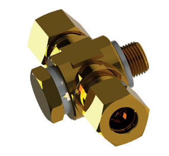 RACORD ORIENTABIL IN T CU SURUB SI RONDELA BIMATERIAL