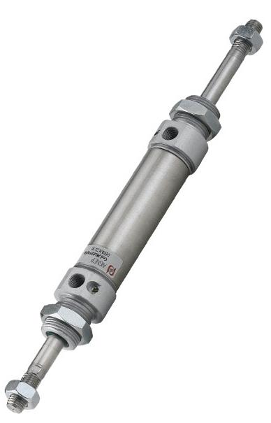 CILINDRU DUBLU EFECT AMORTIZARE MAGNETICA CU TIJA TRAVERSANTA Ø25 CURSA 200 ISO 6432