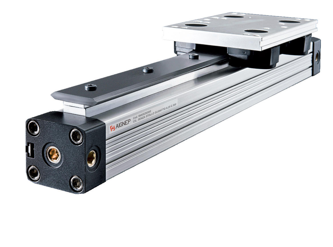 CILINDRU FARA TIJA DUBLU GHIDAJ IN V PENTRU SARCINI RIDICATE Ø25