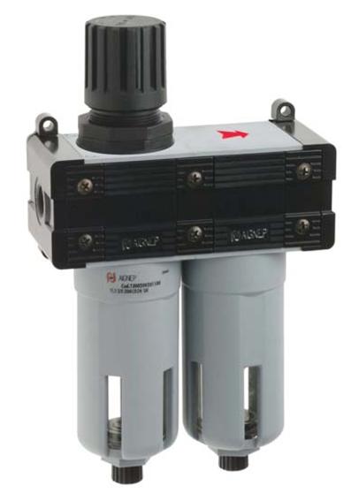 FILTRU REGULATOR+FILTRU COALESCENTA MINI MARIME:FR+FC 3 FILET:3/4 REGLAJ:0÷8 Bar DEBIT:910 NI/min FINETE:5µm + 0,01µm