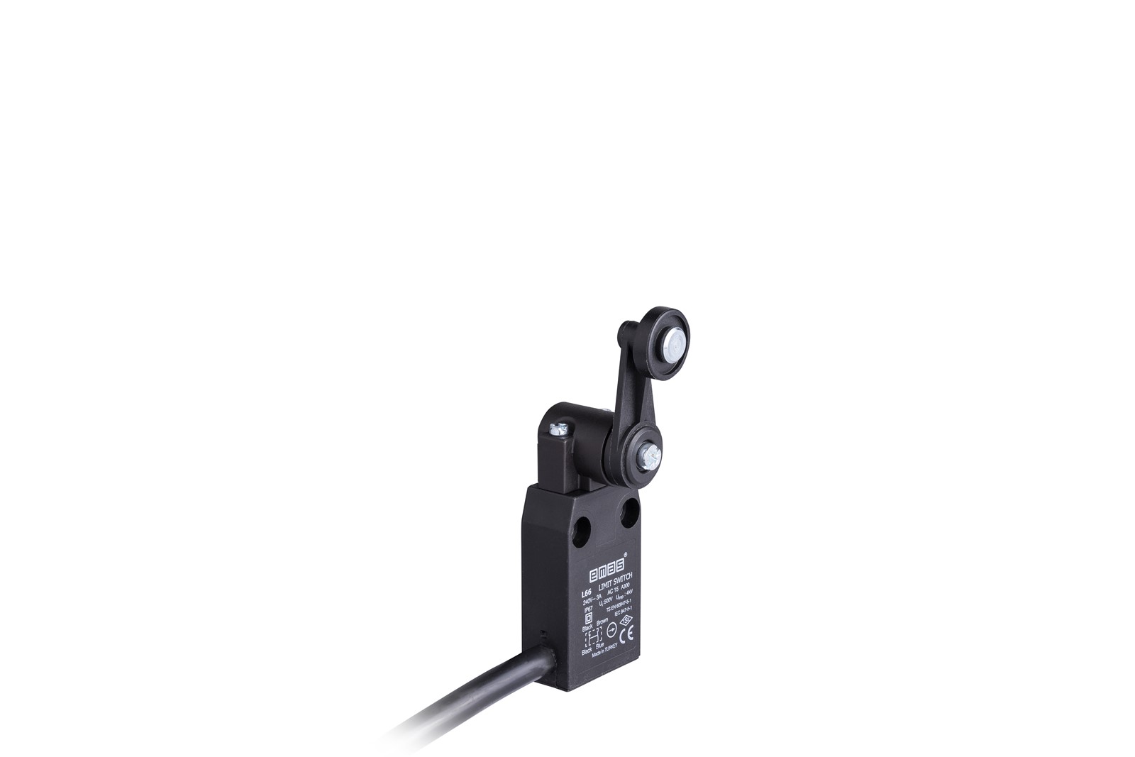 L66 Plastic Body 18 mm Plastic Roller Arm Snap Action 1NO+1NC Limit Switch