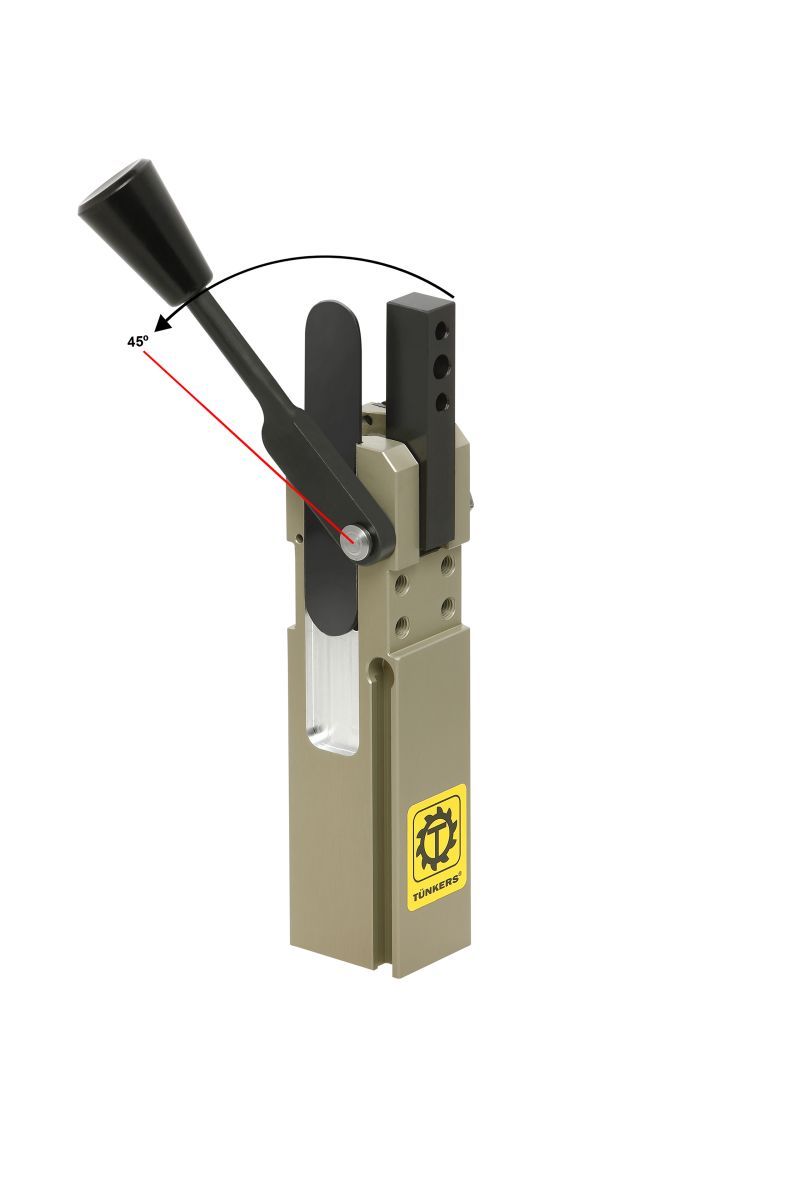 Mini Clamp, vertical, Size 25 clamp arm A18, max opening angle 45° PKS2 25.1 ZR A18 T03 45°