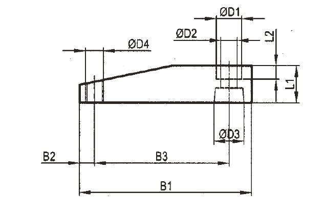 Clamp Arm PSZS 40 for Swivel Clamp SCT 40 and SCB 40