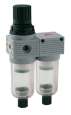 FILTRU REGULATOR+FILTRU COALESCENTA MINI MARIME:FR+FC 0 FILET:1/4 REGLAJ:0÷8 Bar DEBIT:370 Nl/min FINETE:5µm + 0,01µm