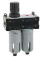 FILTRU REGULATOR+FILTRU COALESCENTA MINI MARIME:FR+FC 2 FILET:3/8 REGLAJ:0÷8 Bar DEBIT:660 NI/min FINETE:5µm + 0,01µm