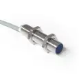 SENZOR CAPACITIV, CILINDRIC, CORP CUPRU CROMAT, ECRANAT CORP FILETAT M18 MM DISTANTA: 8 MM PNP, NO=NORMAL DESCHIS 3-fire CU PROTECTIE SCURT CIRCUIT, Cablu: 2M