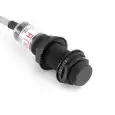 SENZOR CAPACITIV, CILINDRIC, PLASTIC, ECRANAT CORP FILETAT M18 MM DISTANTA: 8 MM AC, NC=NORMAL INCHIS 2-fire FARA PROTECTIE SCURT CIRCUIT, Cablu: 2M