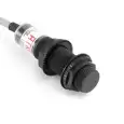SENZOR CAPACITIV, CILINDRIC, PLASTIC, ECRANAT CORP FILETAT M18 MM DISTANTA: 8 MM PNP, CHANGE OVER (NO AND NC) 4-fire CU PROTECTIE SCURT CIRCUIT, Cablu: 2M