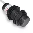 SENZOR CAPACITIV, CILINDRIC, PLASTIC, ECRANAT CORP FILETAT M30 MM DISTANTA: 20 MM NPN, CHANGE OVER (NO AND NC) 4-fire CU PROTECTIE SCURT CIRCUIT, Cablu: 2M