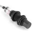 SENZOR CAPACITIV, CILINDRIC, PLASTIC, NEECRANAT CORP FILETAT M18 MM DISTANTA: 15 MM NPN, CHANGE OVER (NO AND NC) 3-fire CU PROTECTIE SCURT CIRCUIT, Cablu: 2M