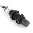 SENZOR CAPACITIV, CILINDRIC, PLASTIC, NEECRANAT CORP FILETAT M18 MM DISTANTA: 15 MM NPN, CHANGE OVER (NO AND NC) 4-fire CU PROTECTIE SCURT CIRCUIT, Cablu: 2M