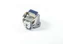 Metal 5 Poles Angled Type Socket 10A Bottom Entry 1 Metal Handle Multipole