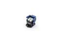 Plastic 5 Poles Machine Type Socket 10A Bottom Entry 1 Metal Handle Black Multipole